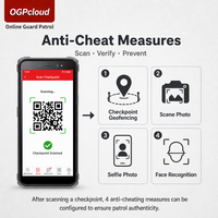 Système de patrouille de sécurité 4G WiFi avec lecteur de point de contrôle NFC, code QR, Bluetooth, logiciel cloud et gestion des présences A13