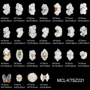 <span class=keywords><strong>Flores</strong></span> 3D Blancas para Uñas con Perlas, Cristales, Diamantes de Imitación, <span class=keywords><strong>Mariposas</strong></span>, Lazos, Rosas, Margaritas, Adornos para Uñas, Accesorios de Belleza para <span class=keywords><strong>Manicura</strong></span> DIY - Product Image 1