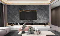Panneau mural décoratif Sonsill en PVC, feuille de marbre 1220*2440*3mm pour la décoration intérieure, panneau UV