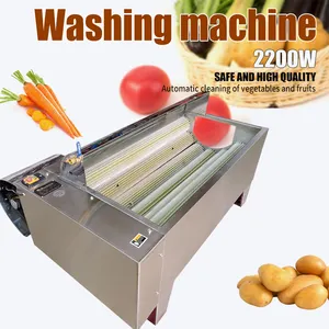 China Automatische Commerciële Zoete Aardappelen Taro Wortel Aardappel Gember Dunschiller En Wasmachine Peeling En Wasmachines