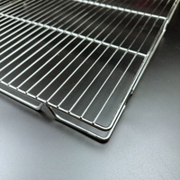 Grille de présentation de viande en acier inoxydable SS304 durable et antirouille pour comptoir professionnel de boucherie et marché frais