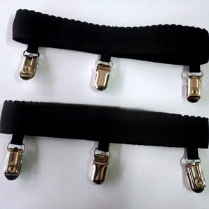 Accessoires de lingerie sexy : Paire de clips de jarretière antidérapants en nylon avec boucle gourde, pour <span class=keywords><strong>porte</strong></span>-jarretelles élastiques et fixation de bas de jambe - Product Image 1