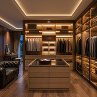 Système de dressing sur mesure OEM/ODM avec îlot central et tiroirs pour dressing d'appartement
