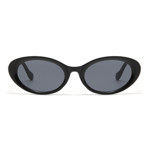 Jamie Z2420 <b>Small</b> Oval <b>Sunglasses</b> Black Plastic Metal <b>Frame</b> UV400 Protection Unisex Travel Style - Product Image 5