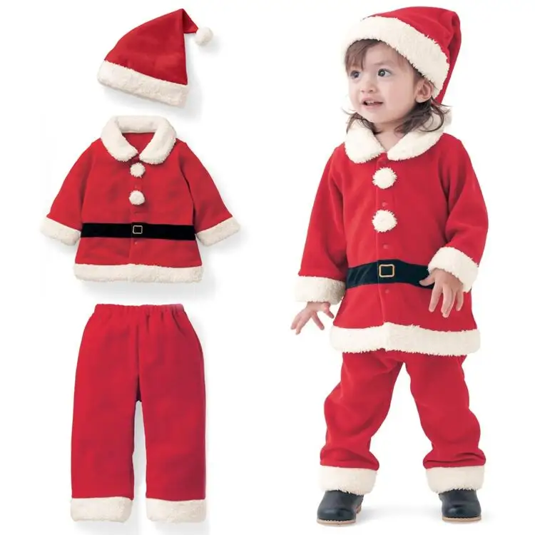 New Arrival Outfit Baby Clothes Kids Cosplay Santa Claus Children Costumes New Year's Suit Christmas