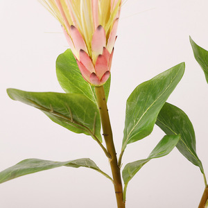 QIHAO <b>Artificial</b> King Protea Single <b>Stem</b> Plastic Silk Flower High Simulation Wedding Home Decor Prop - Product Image 4