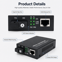 Convertidor de Medios de Red Óptica Gigabit Netlink para Red de Acceso FTTH, Interfaz SC Personalizada, Transceptor de 5KM, 10KM, 20KM, Switch POE