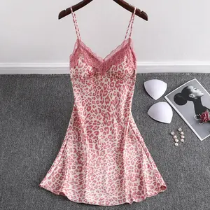 Lụa satin Đồ Ngủ Sexy Phụ Nữ Ngủ phụ nữ Pyjama treo nightdress DRESS đối với phụ nữ - Product Image 1