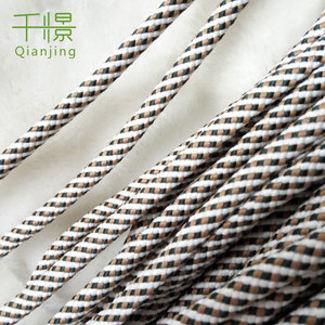 <span class=keywords><strong>RH24</strong></span> Fabricant Fourniture Cordon de 5mm Cordon de serrage Noir et Blanc et Kaki Cordon de traction tressé mixte - Product Image 2