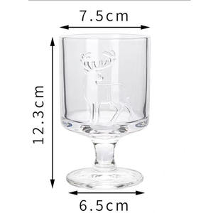 Bicchiere da <span class=keywords><strong>calice</strong></span> con piedini in vetro di design cervo <span class=keywords><strong>e</strong></span> bicchiere da vino a righe - Product Image 5