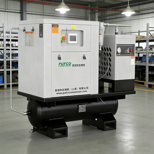 Compresseur à vis industriel portable 7,5 kW 10 CV 220 V monophasé silencieux avec sécheur d'air CE pour réparation automobile et pulvérisation - Product Image 2