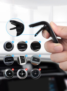Nuevo superventas, regalo en forma de L, Impresión de logotipo, soporte Universal para teléfono de coche, soporte para teléfono móvil con Clip de ventilación de aire - Product Image 3
