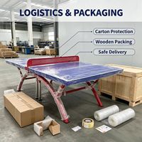 Table de tennis de table pliante professionnelle d'extérieur GUANWANG GW269 de taille standard avec roulettes amovibles