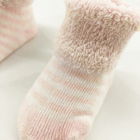Chaussettes en coton peigné entièrement en tissu éponge pour bébés, nouveau-nés et tout-petits, roses, absorbantes, respirantes, pour usage quotidien, vente en gros