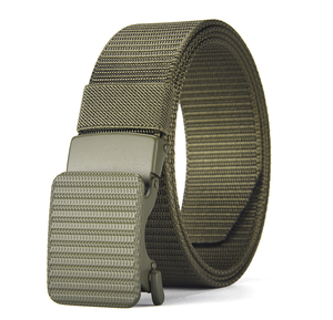 DF01 Cinturones de Lona para Hombre en Verde Khaki y Negro, Venta al Por Mayor, con Hebillas Metálicas Automáticas - Product Image 4