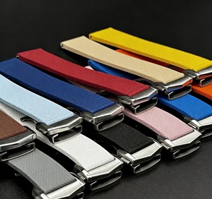 Bracelet de montre sport en caoutchouc FKM réglable <span class=keywords><strong>noir</strong></span>, blanc, gris 20MM avec boucle en acier inoxydable pour Moonwatch – Vente en gros - Product Image 2