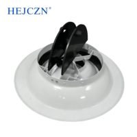 Diffuseur d'air rond en plastique moderne et durable pour la distribution d'air de retour en intérieur avec registre papillon