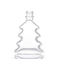 Bouteille en verre d'aromathérapie sans flamme en forme de sapin de Noël, diffuseur à bâtonnets en verre, bouteille de parfum pour voiture, vente en gros