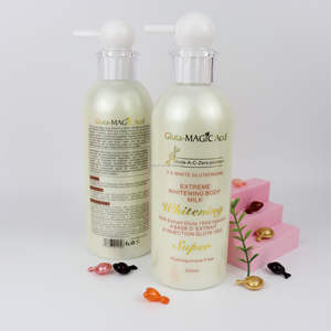 กลูต้า-<span class=keywords><strong>เมจิก</strong></span> แอซิด ไฮ คุณภาพสูง เอเอชเอ อาร์บูติน วิตามินซี กลีเซอรีน <span class=keywords><strong>โลชั่น</strong></span>บำรุงผิวกายเพื่อผิวขาวกระจ่างใสสำหรับผู้หญิง - Product Image 2