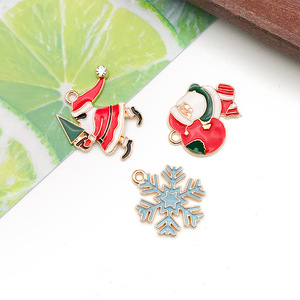 Mix 20 KC oro goccia in lega di olio di natale ciondolo gioielli DIY accessori albero - Product Image 3