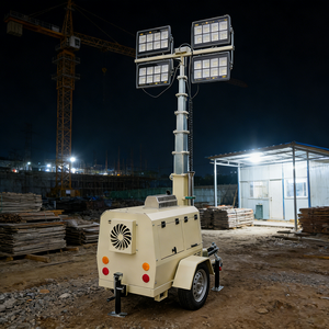 Torre de Luz Móvil Portátil de 7m con Luz LED Diésel para Obras de Construcción o Iluminación de Jardines - Product Image 1
