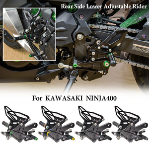 XXUN accesorios de la motocicleta trasera ajustable de reposapiés pie clavijas Pedal para <span class=keywords><strong>Kawasaki</strong></span> <span class=keywords><strong>Ninja</strong></span> 250 <span class=keywords><strong>400</strong></span> Z400 2018-2021 - Product Image 2