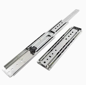 34 -54inch 500lbs 76mm Heavy Duty Ball Bearing 3 Folds Full Triple Extension Soft Close Cabinet <strong>Slide</strong> Rail for Industry Device - Product Image 3