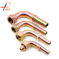 ORFS/NPT/SAE/JIC/BSP 1 pouce 1/4 "90 degrés à vis filetage de tuyau raccords de sertissage hydrauliques pour excavatrices