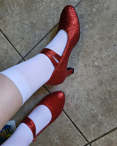 Chaussures <span class=keywords><strong>de</strong></span> <span class=keywords><strong>danse</strong></span> <span class=keywords><strong>latine</strong></span> rouge à paillettes pour femmes, pantoufles Dorothy Ruby, Costume d'halloween, talon <span class=keywords><strong>de</strong></span> 5.5cm, chaussures <span class=keywords><strong>de</strong></span> <span class=keywords><strong>danse</strong></span> moderne - Product Image 4