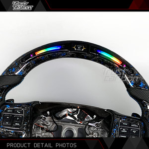 <span class=keywords><strong>Volant</strong></span> en fibre de carbone forgé sur mesure, précisément adapté aux Chrysler 200, 200S, 300, 300C 2011-2015, avec affichage intelligent des LED de régime moteur. - Product Image 5