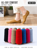Fil à filer en spandex/polyester teint HAIDI, haute ténacité et uniformité, technique OE, torsion personnalisée pour chaussettes et tissage