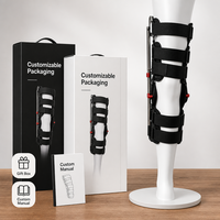 Attelle de genou médicale à molette à pression avec sangle dorsale réglable pour la récupération des blessures orthopédiques