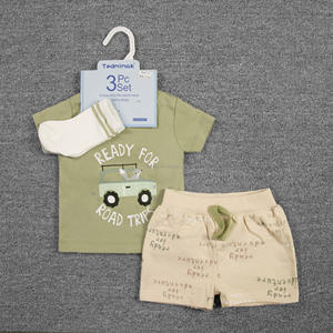 Tedmimak Abbigliamento Estivo per <span class=keywords><strong>Neonata</strong></span> 0-3 Mesi con Fascia per Capelli Set 3 Pezzi 100% Cotone Motivo Floreale - Product Image 3