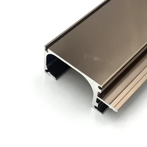 Perfil de aluminio para puerta de armario, manijas de cocina, oro rosa, perfil G