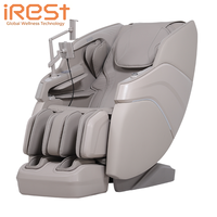 Fauteuil de massage iRest Hot Compress pour le corps entier, pression d'air, 132 cm, rail SL, analyse corporelle IA, 3D V Hand, zéro gravité, inclinable, CE RoHS ETL