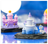Fée Jardin Planteur Décor Sculpture Résine Étoile Lune Château Figurine En Vrac Bricolage Maison De Poupée Miniature Articles Maison De Noël Enfants Jouet