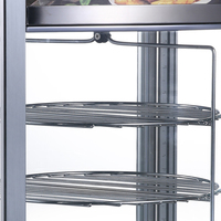 Elektrische Thekenvitrine für Brot, Pizza, Hähnchen, Wurst und Snacks mit rotierendem Regal und Schiebetüren, ETL, CE-zertifiziert