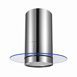 Soft Touch Stainless Steel Island Range Hood for Kitchen