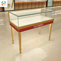 Vitrine de bijouterie de luxe HonTay HonTay-I04 Queen en aluminium avec plateau en verre trempé et éclairage LED UV pour exposition de pierres précieuses