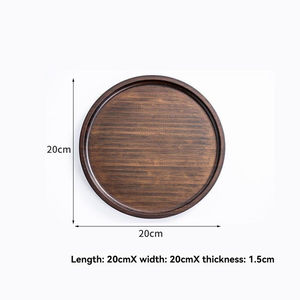 Plateau de service en bambou écologique Vaisselle pour la maison Assiette décorative en bois Thé Fruits Légumes Steak Pain Dessert Assiette à gâteau - Product Image 3