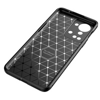 Pour OnePlus nord 2T coque arrière souple en Silicone noir classique mince TPU twill étui de protection pour téléphone portable