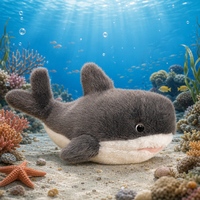 Pabrik OEM ODM Grosir Set Mainan Boneka Hewan Laut Kawaii Orca Walrus Seal Hiu Lumba-lumba Bantal Boneka untuk Hadiah Anak Dekorasi