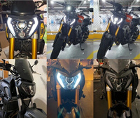 Rakitan lampu depan Led sepeda motor, untuk 2014-2016 Yamaha MT 09 Aksesori 2018-2019 MT 07 Moto Light untuk suku cadang Yamaha MT09 MT07