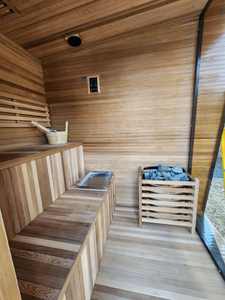 خصم حصري غرفة ساونا خارجية مطلية باللون الأسود مع سريع - Product Image 5