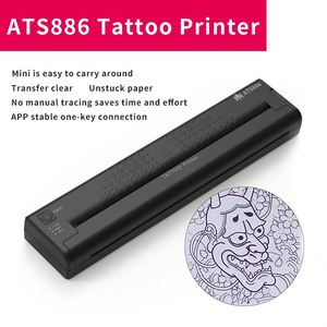 ATS886 휴대용 타투 프린터 스텐실 프린터 열전사 복사기 무선 배터리 전송 프린터 타투 - Product Image 3