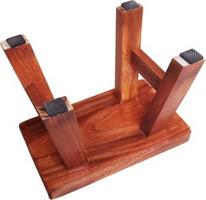 Vững chắc bước Phân footstool rắn bằng gỗ nhỏ cho trẻ em người lớn chìm nhà máy đứng câu cá phân (Màu Nâu) - Product Image 3