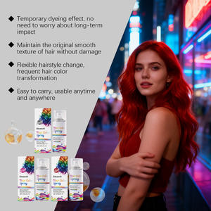 GleamXi Vente en gros de colorant capillaire <span class=keywords><strong>temporaire</strong></span> <span class=keywords><strong>rose</strong></span> rouge argenté en spray 120 ml - Product Image 6