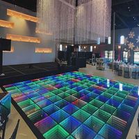 Dalles de sol LED interactives sans fil pour discothèque, éclairage vidéo en acrylique IP65, contrôle DMX512, projecteurs pour hôtel, location