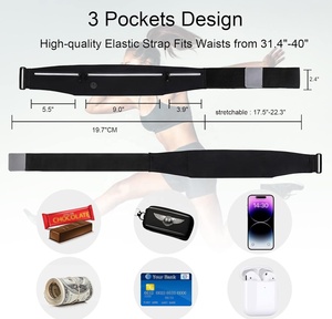 Pabrik sabuk lari Fanny <span class=keywords><strong>Pack</strong></span> latihan kebugaran pemegang telepon reflektif tas pinggang ramping - Product Image 3