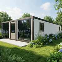 Maison préfabriquée extensible en conteneur, villa en structure légère en acier, bâtiment modulaire, maison conteneur mobile